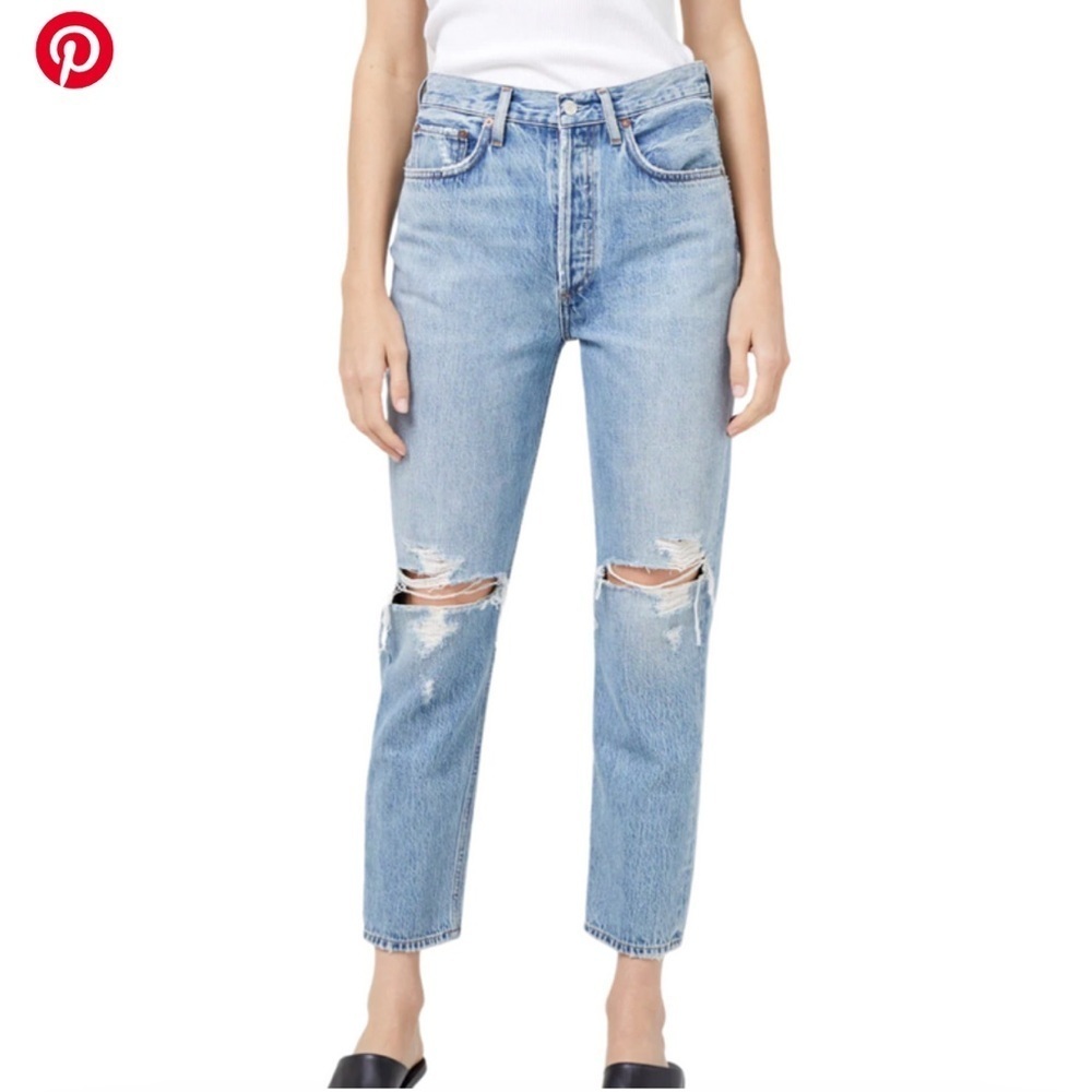 AGOLDE Riley high rise straight crop size 24
